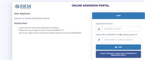 srm admission portal 2024